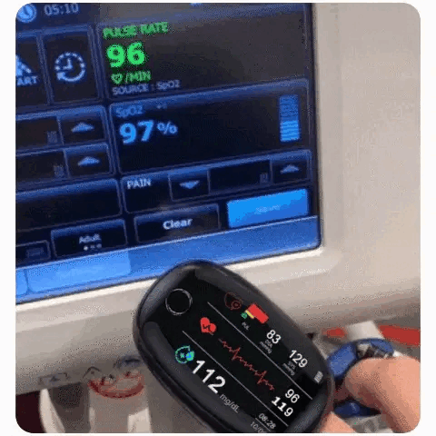 [12 in 1]Smart Glucometer --- (Blood Sugar + Blood Lipids + Blood Pressure + Uric Acid + Heart Rate + Blood Oxygen + Body Temperature + Liver Function + Kidney Function + Prostate Examination + Cancer Detection + Laser Treatment)